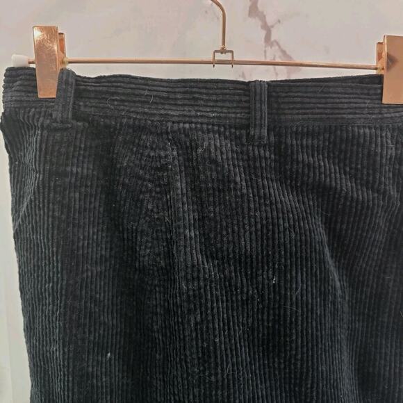 & Other Stories Skirt Womens 4 Small Black Corduroy Mini Asymmetric Angeles - Picture 6 of 10
